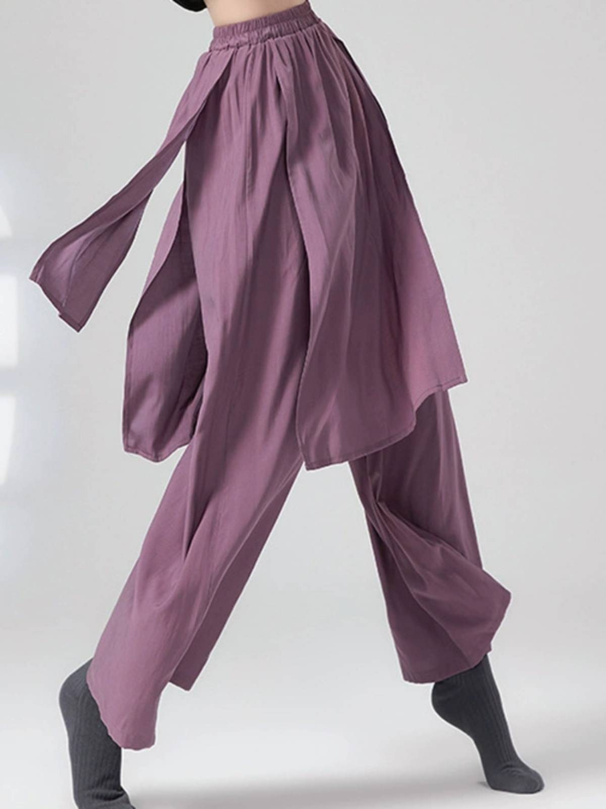 Modern dance loose practice pants Students with elegant straight -legged pants trousers drifting training pants Classical dance service girl