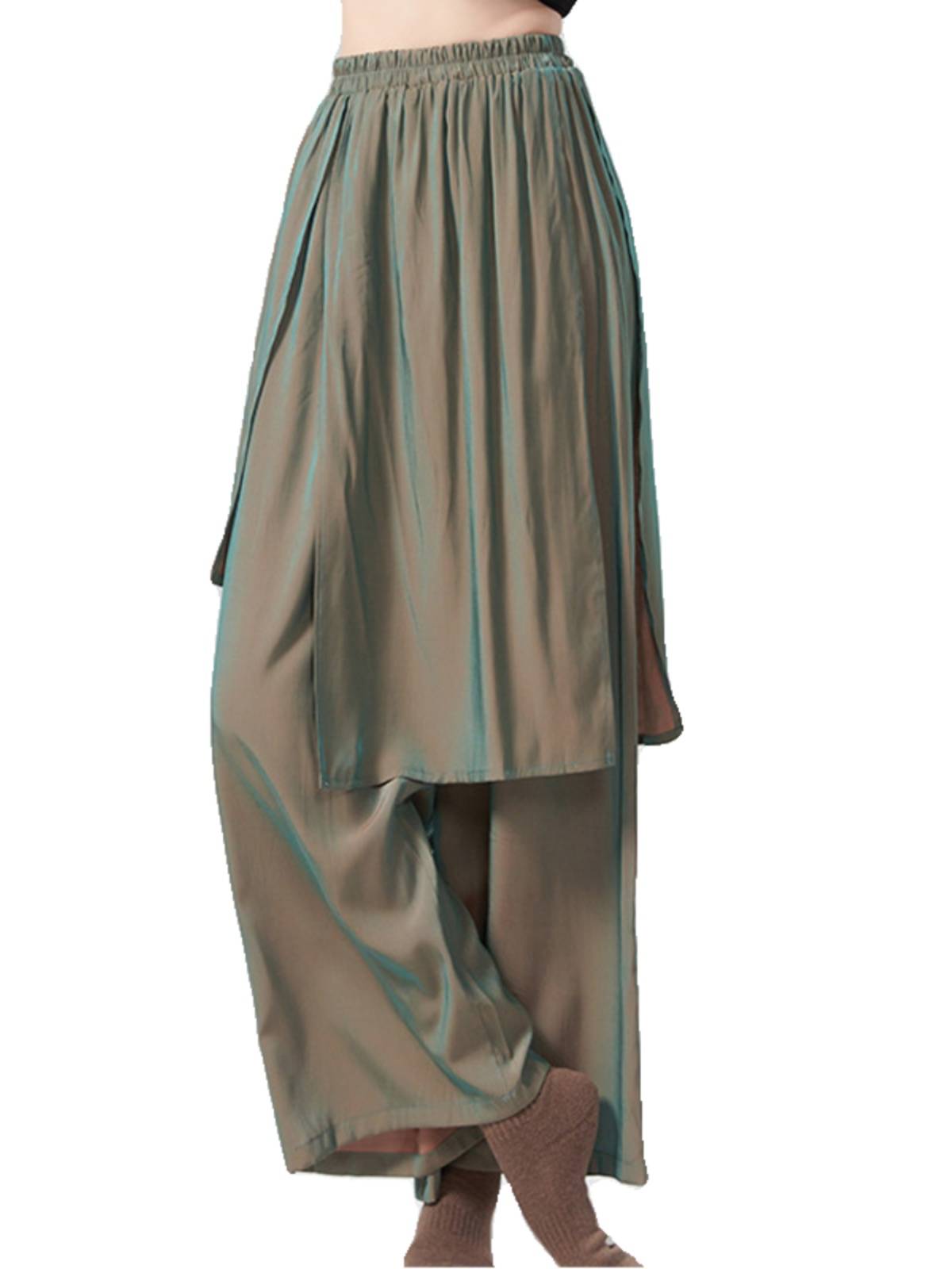 Modern dance loose practice pants Students with elegant straight -legged pants trousers drifting training pants Classical dance service girl