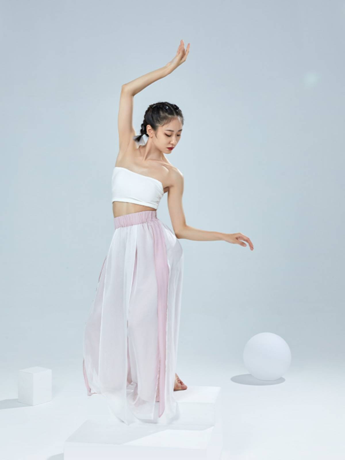 D-204 classical dance modern dance white dance skirt pants practice pants female adult loose skirt new Chinese style