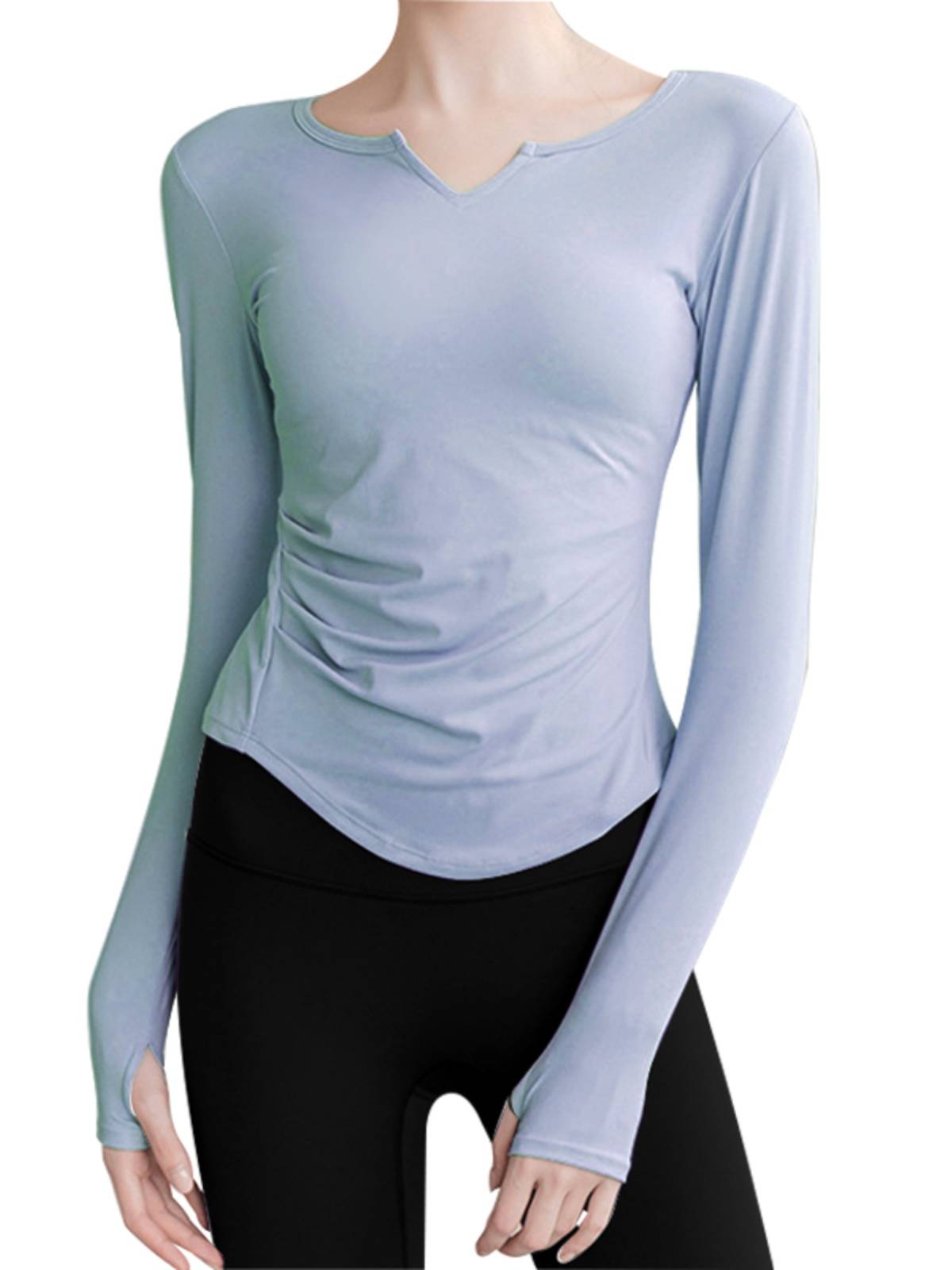 Modern dance dance service practice suit refers to Modal's thin long -sleeved short -sleeved shirt women's body training suit black and white
