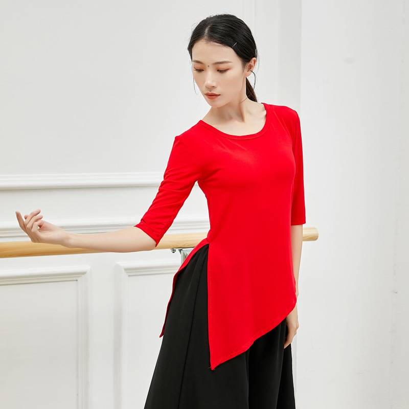 Dance practice service 230 grams of Modal, a modern sleeve modern dance, a female adult diagonal corner classical dance dance service