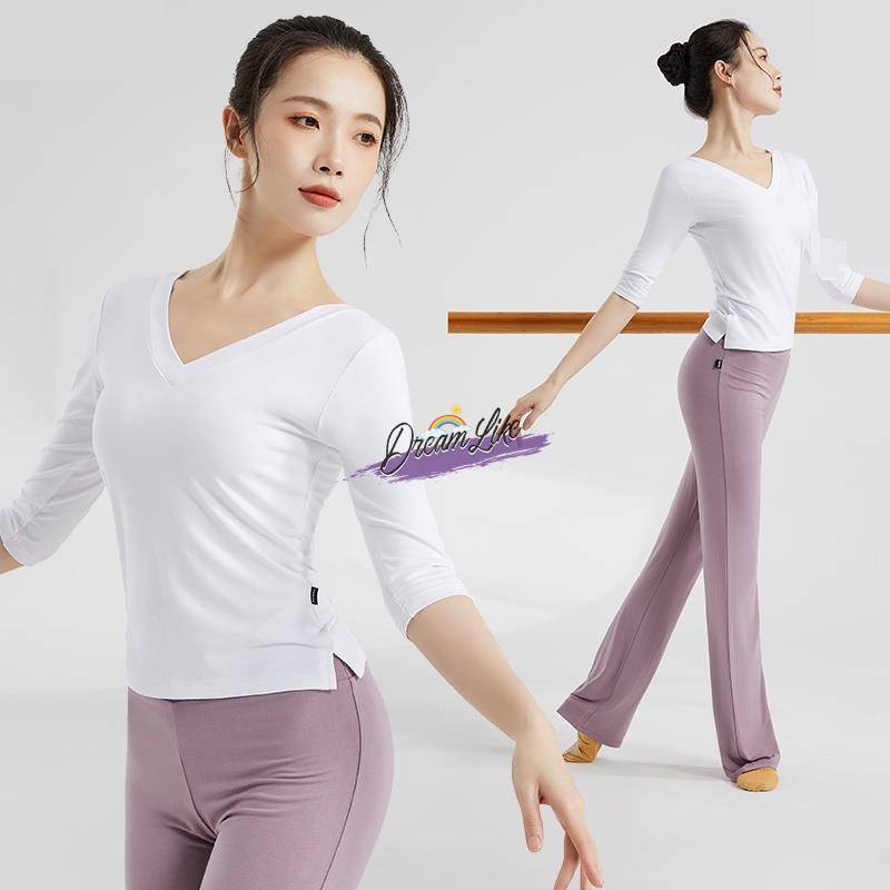 Dance service short -sleeved top female Modal training ballet Chinese classical modern dance -shaped sports skills black summer