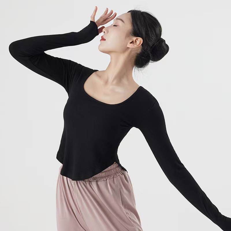 Dance service Modern female adult -shaped body practice service new long -sleeved classical dance ballet training dancing top