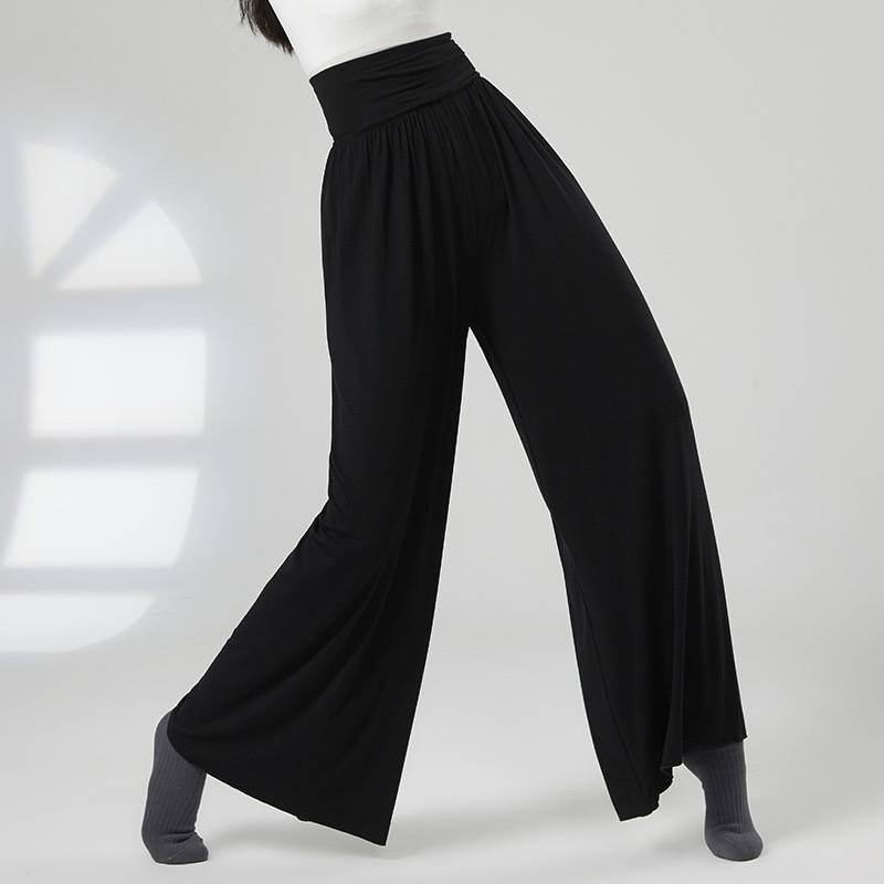 Dance Pants Female Practice Adult Strait Loose Width -leg Pants Dance Pants Chinese Modern Dance Pants Spring Spring