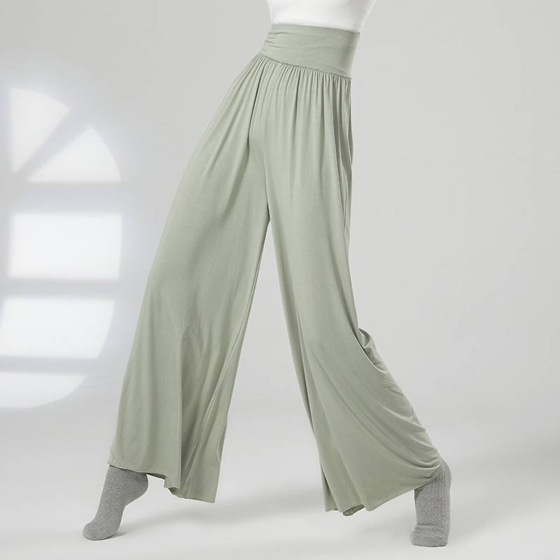 Dance Pants Female Practice Adult Strait Loose Width -leg Pants Dance Pants Chinese Modern Dance Pants Spring Spring