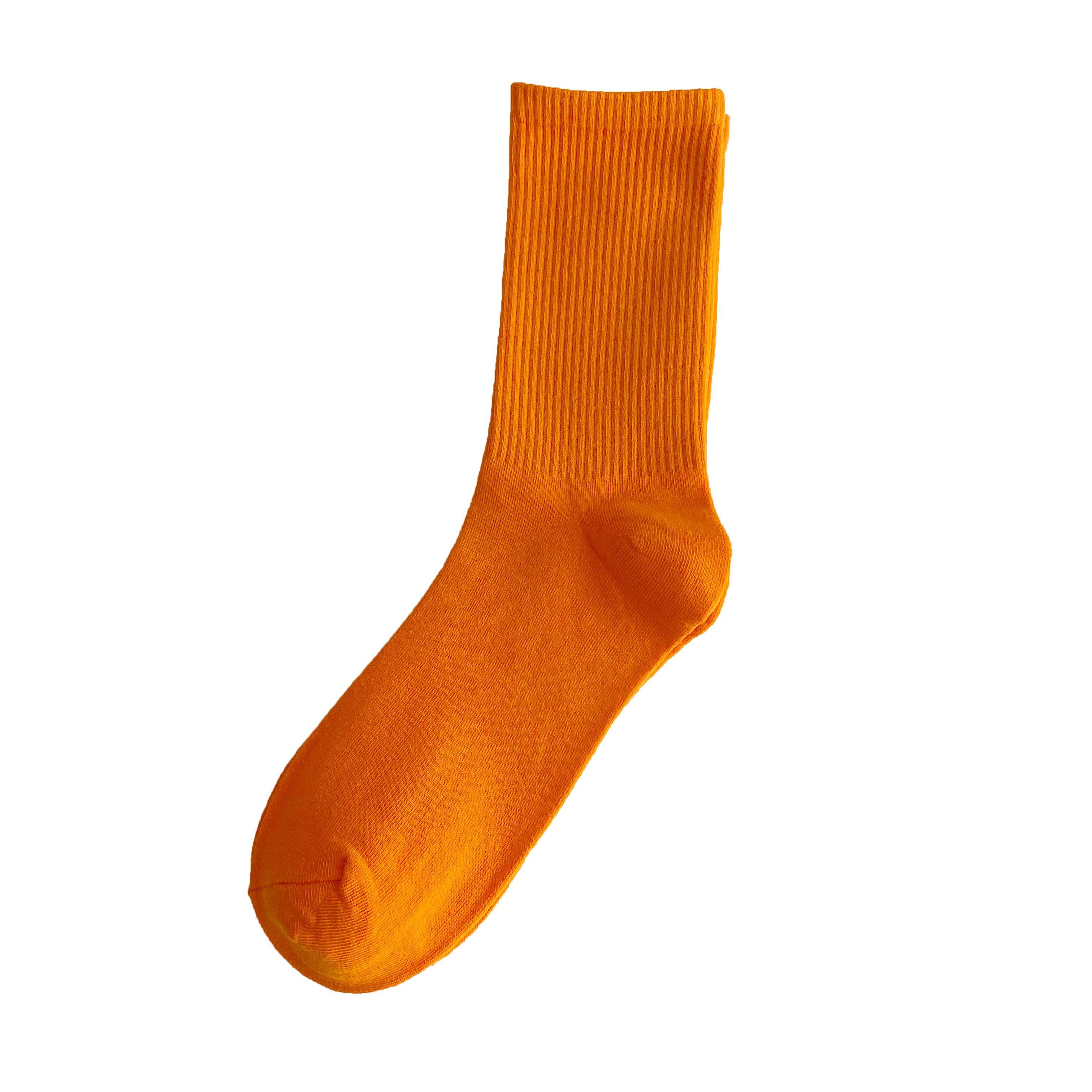Color socks children Modern dance socks pure cotton spring and autumn dance long cylinder solid color candy color dopamine in stockings