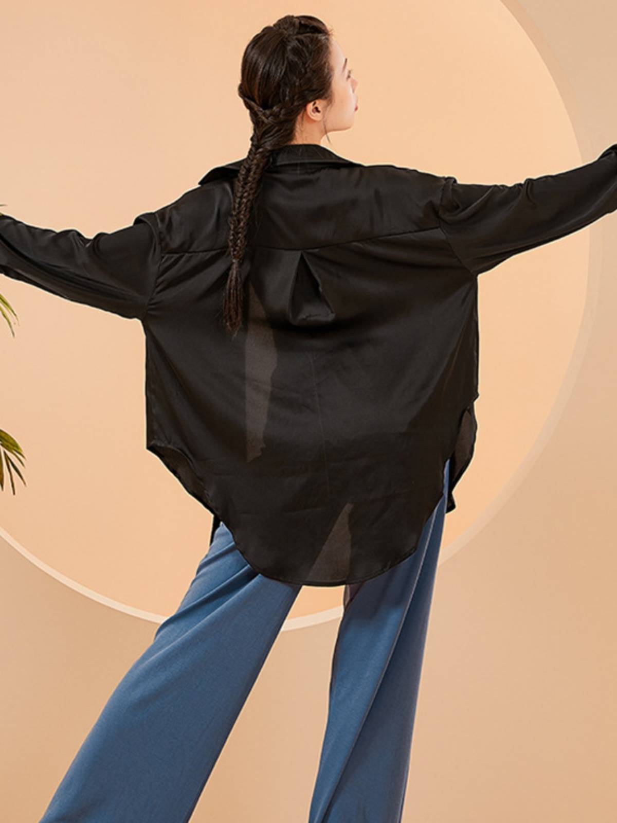 Modern dance lining women's top, loose practice service, Chinese dance clothing collection, training shape clothes classical dance performance clothing