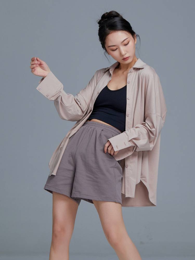 Gorgeous Show Chinese Classical Dance Clothing Basic Shirts Loose Modern Dance Practice Female Dance Biological Clothing