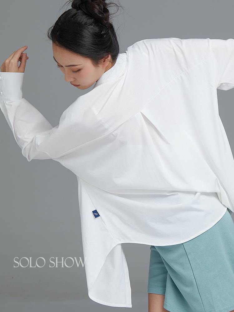 Gorgeous Show Chinese Classical Dance Clothing Basic Shirts Loose Modern Dance Practice Female Dance Biological Clothing