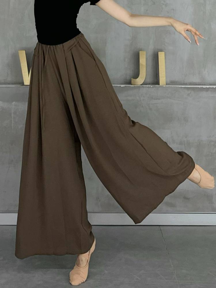 Modern dance wide -leg pants 2024 new dance pants loose dangling feeling classical dance exercise pants dancing special pants