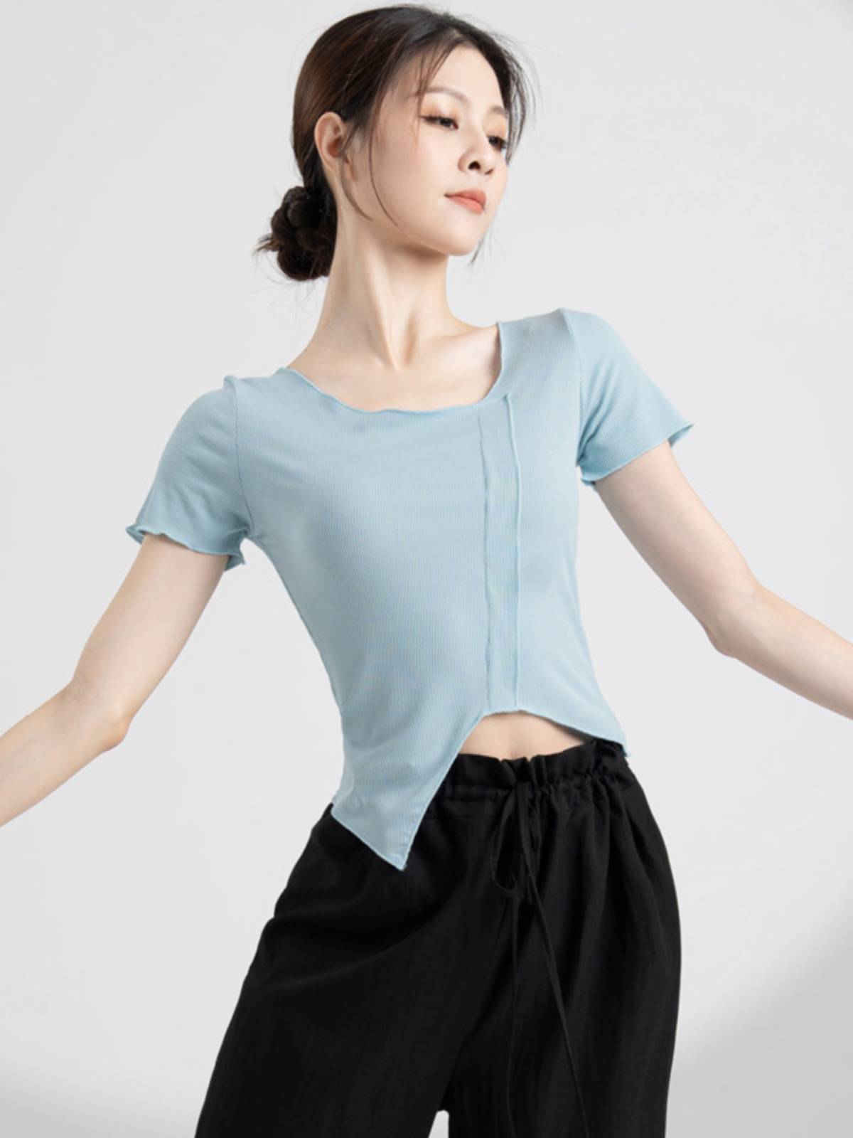 Modern dance top professional dance practice service autumn set refers to long -sleeved tight classical dance clothing custom processing OEM