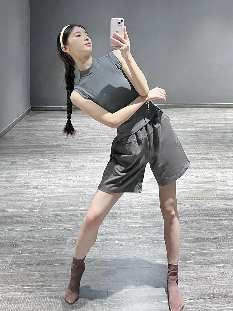 Dance service sleeveless practice service new high -necked girl summer modern dance Chinese dance -shaped dance training suit
