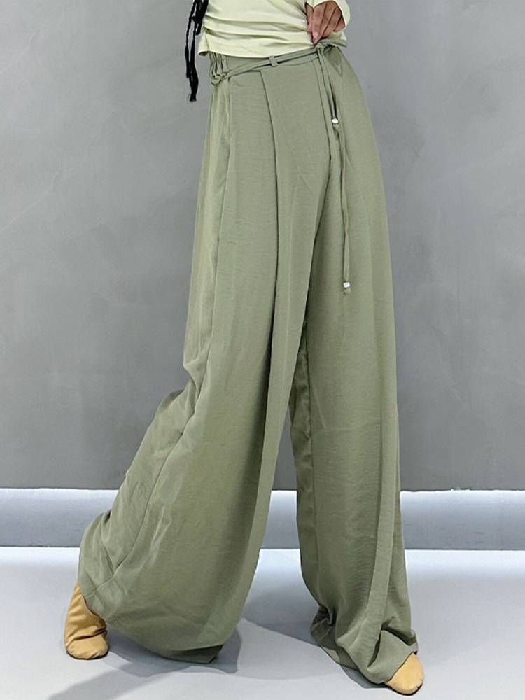 Modern dance exercise pants Classical dance loose, elegant wide leg pants men and women summer Chinese dance pants thin straight pants