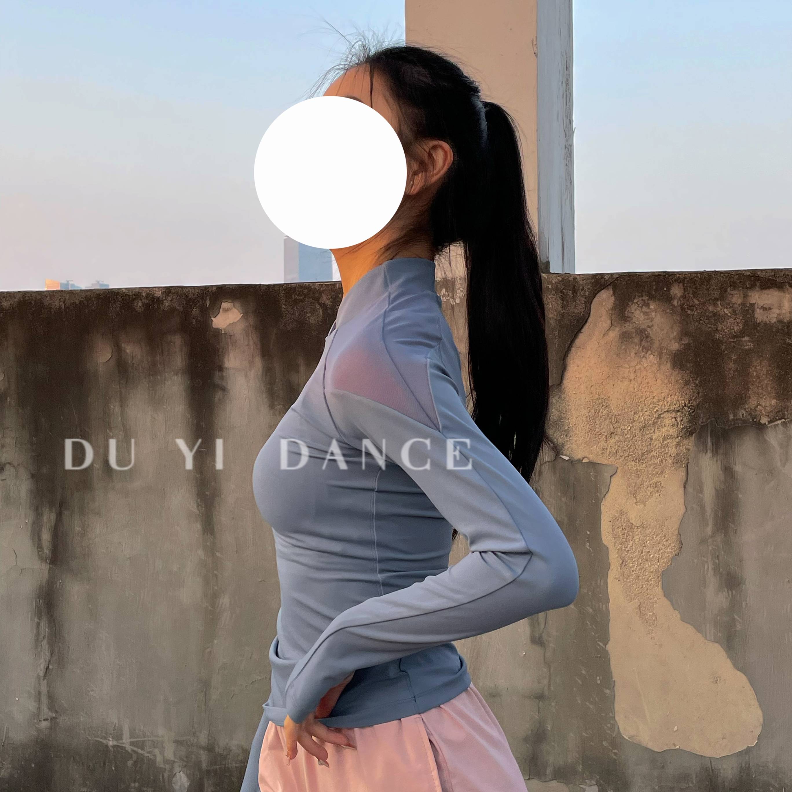 Unique Dance Modern Dance Repair Body Warm Autumn and Winter Practice Services Chinese Wind Collar Nets Oks shoulder stitching dance service