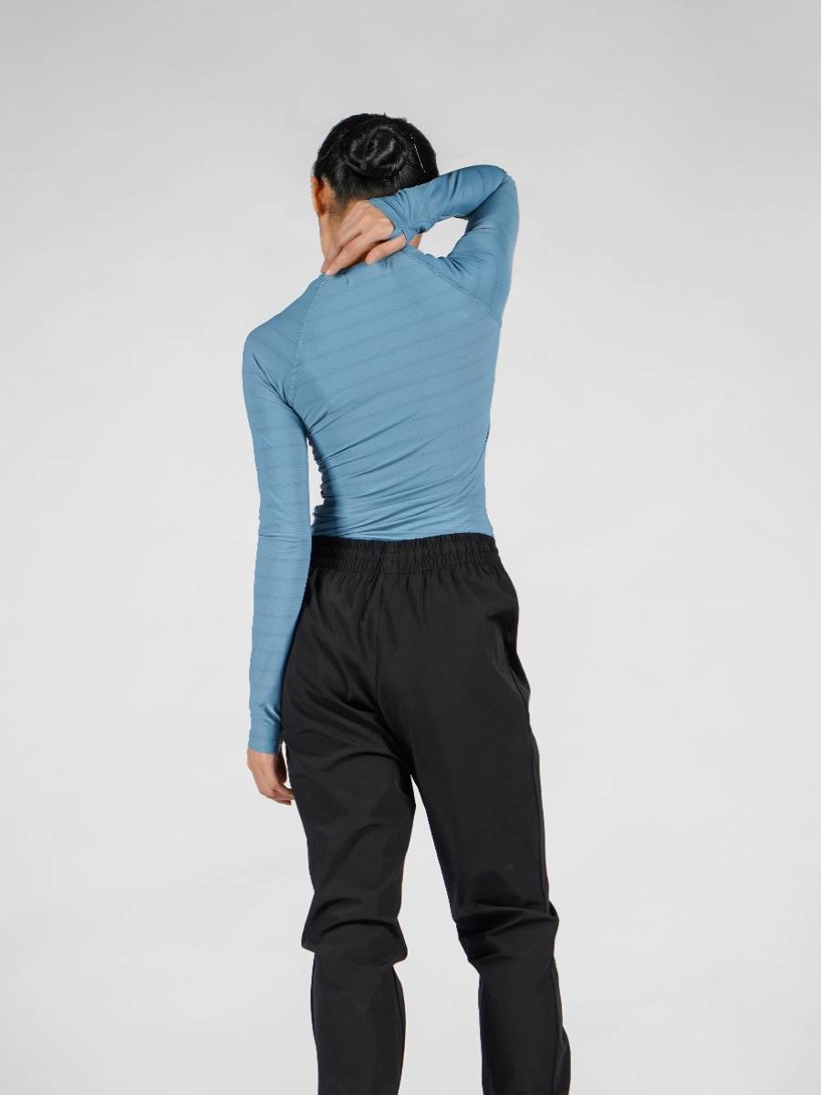 Put a Th363 Modern Dance Practice Female Long Sleeve Sleeve Finger Tight -Dry Dancing Dance Server Short Summer Top