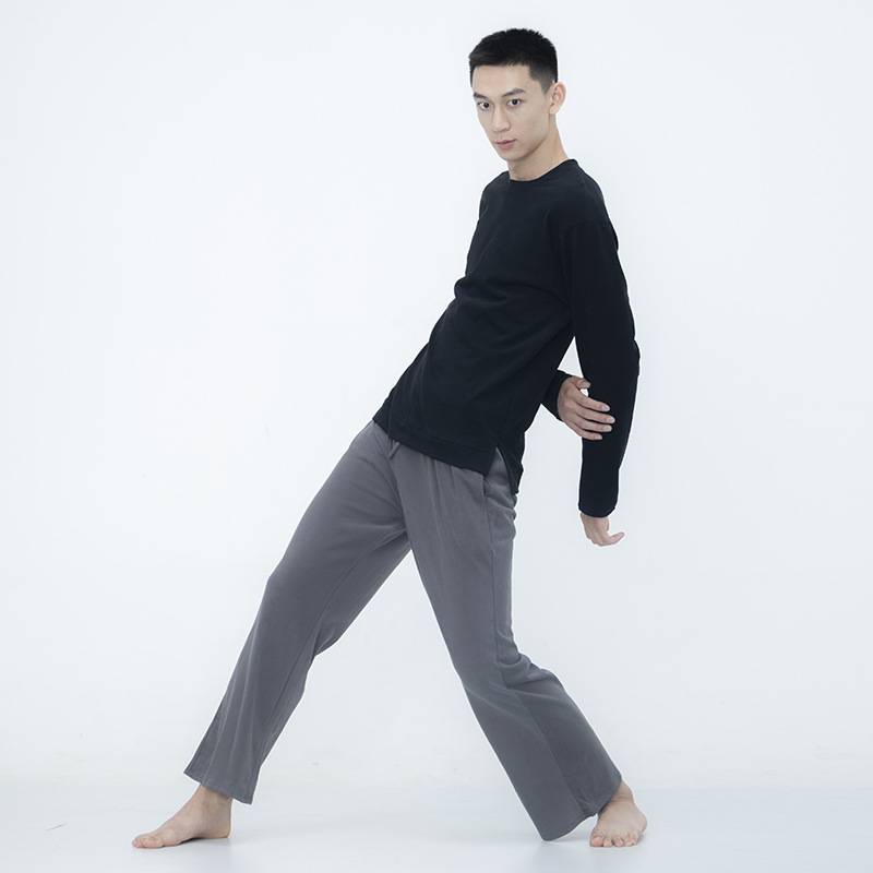 Modern dance training service men's and women's loose dance service classical T -shirt large -size base training uniform cotton jazz dance small split