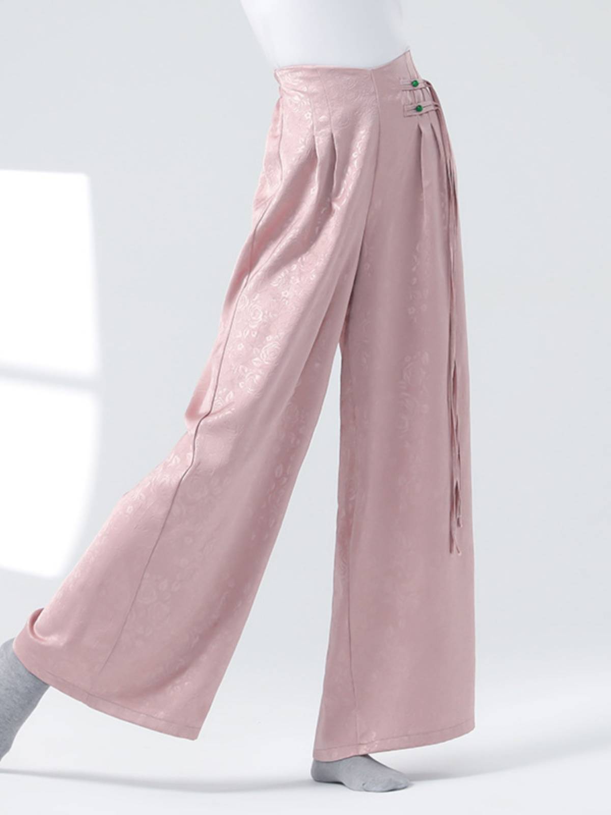 Modern dance practice pants female four seasons satin dance pants classical dance practice pants wide -leg pants Chinese dance pants