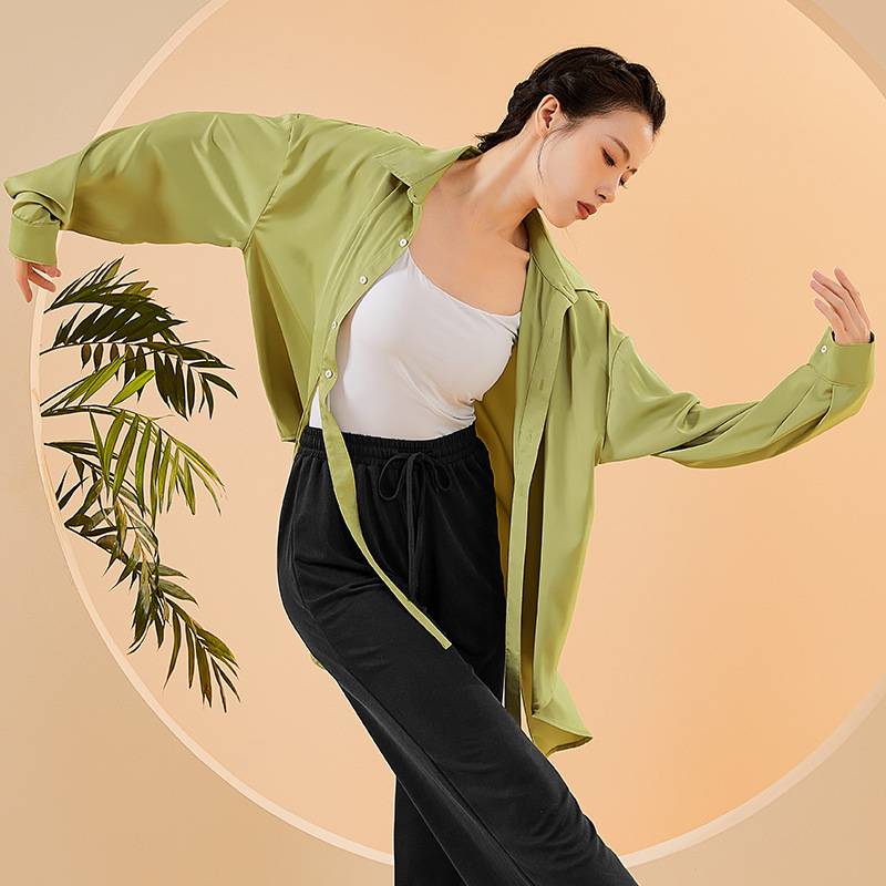 Modern dance shirt dance practice clothes loose top, female shape training clothing classical dance performance clothing shirt