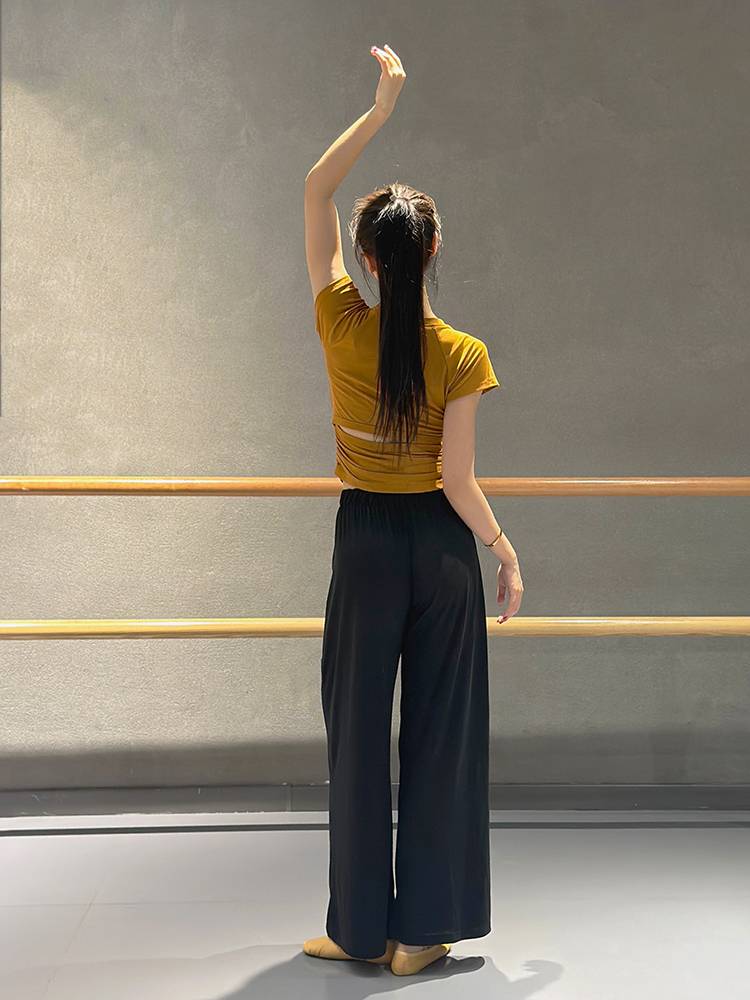 Practice with regular models, dance pants modern dance loose wide -leg pants classical dance Chinese dance exercise uniform straight pants