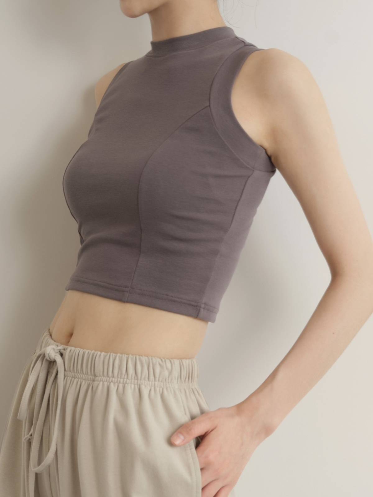 Dance service sleeveless vest Modern dance repair body temperament practice service spring and summer fitness yoga top sports dance service