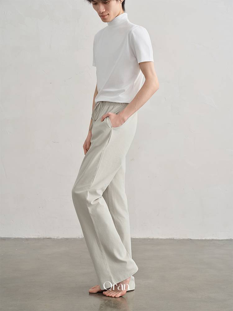 QRAN Modern Dance Men's Women's Straight Pants Large Lead Pants Pants Cotton Pants