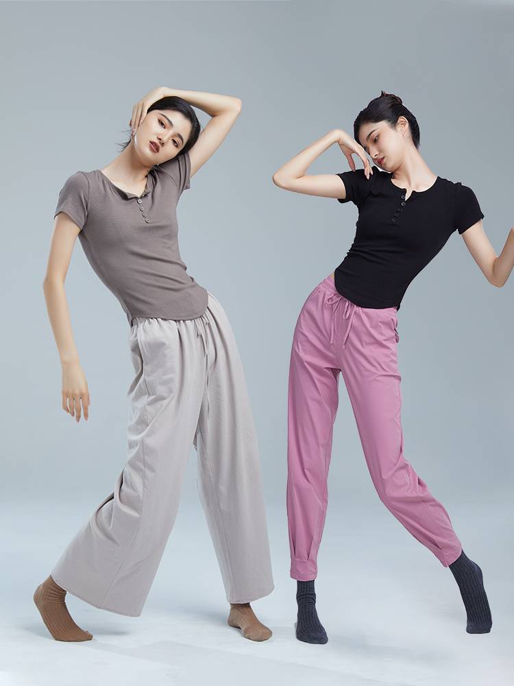 Dance Dance Modern Dance Practice Version V -neck Dance Dance Series Summer Slender Figure Classical Dance short -sleeved top