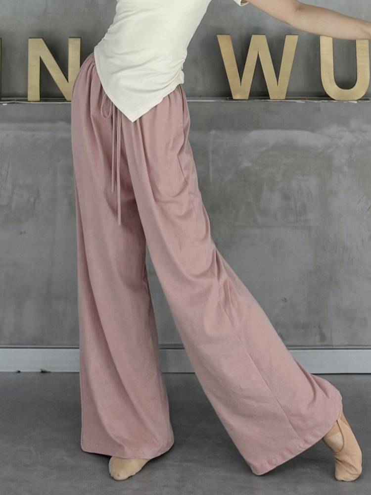 Pure cotton wide -leg dance pants summer men and women same modern dance pants dancing dedicated loose classical dance pants