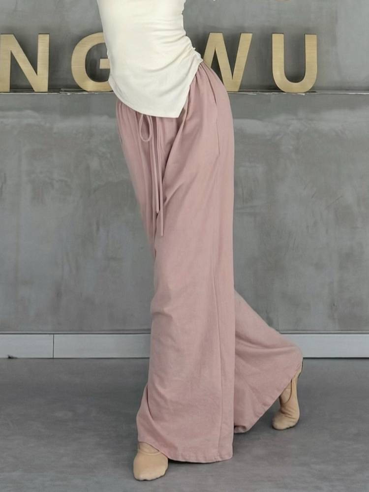 Pure cotton wide -leg dance pants summer men and women same modern dance pants dancing dedicated loose classical dance pants