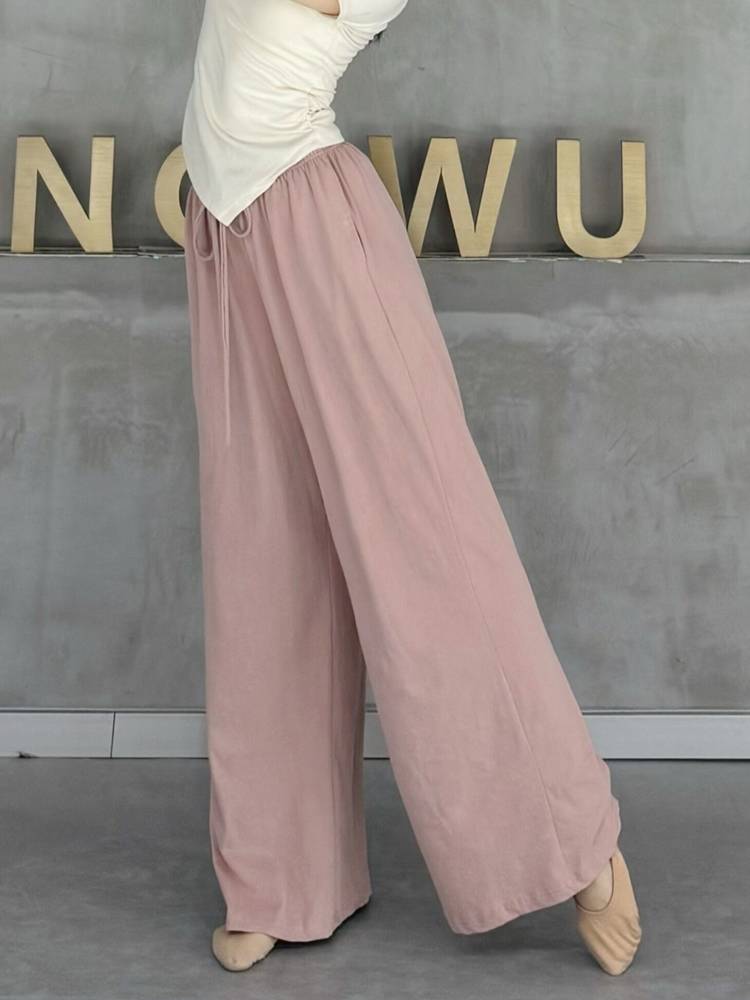 Pure cotton wide -leg dance pants summer men and women same modern dance pants dancing dedicated loose classical dance pants