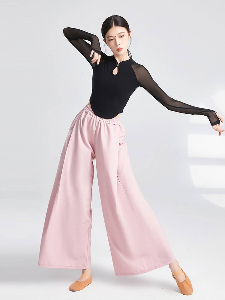 Classical Dance Dance Modeling Modern Dance Pants Dance Pants New Chinese Dance Clothing Steading and Extraordinary Wide Leg Pants