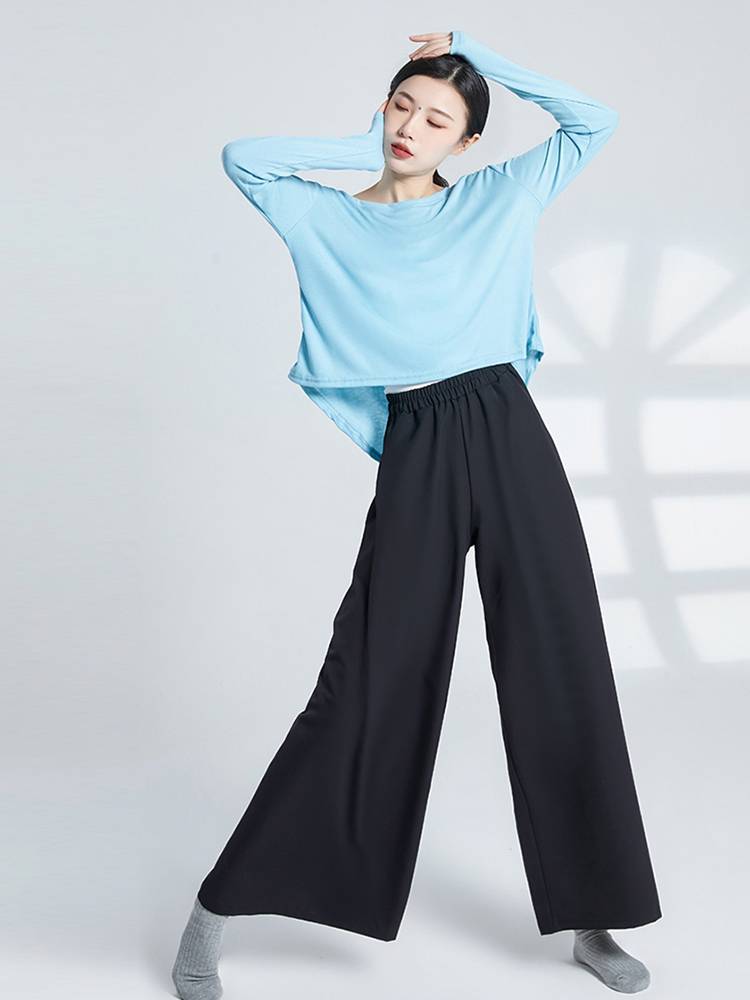 Classical Dance Dance Modeling Modern Dance Pants Dance Pants New Chinese Dance Clothing Steading and Extraordinary Wide Leg Pants