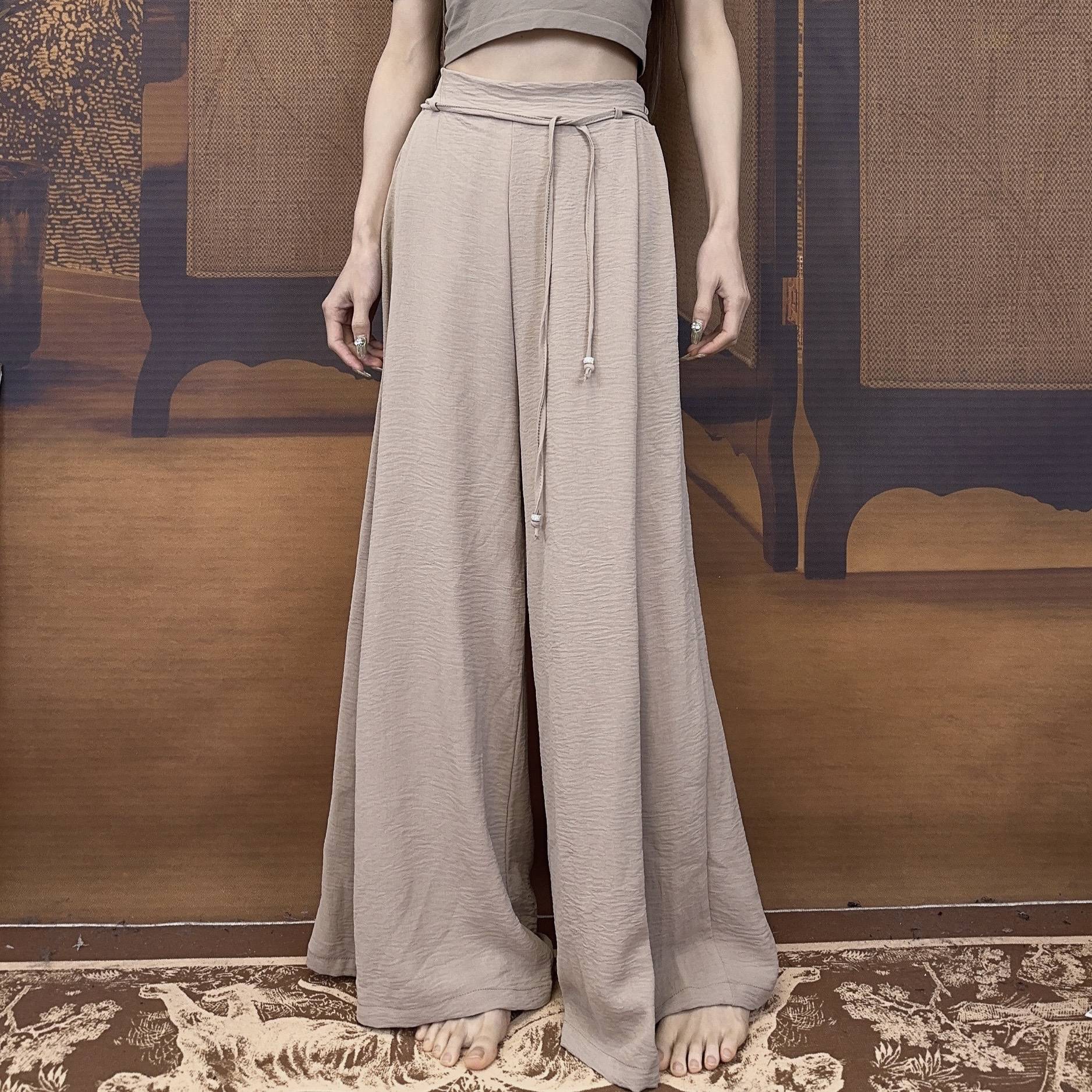 MUMU Classical Dance Dance Funny Female Pants Wide -leg Pants Sely Chinese Dance Costume Modern Dance straight trousers