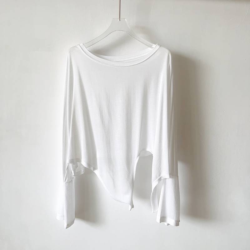 Loose and elegant short net yarn dance service female summer dance knotting shirt skills Koki training skills performance service