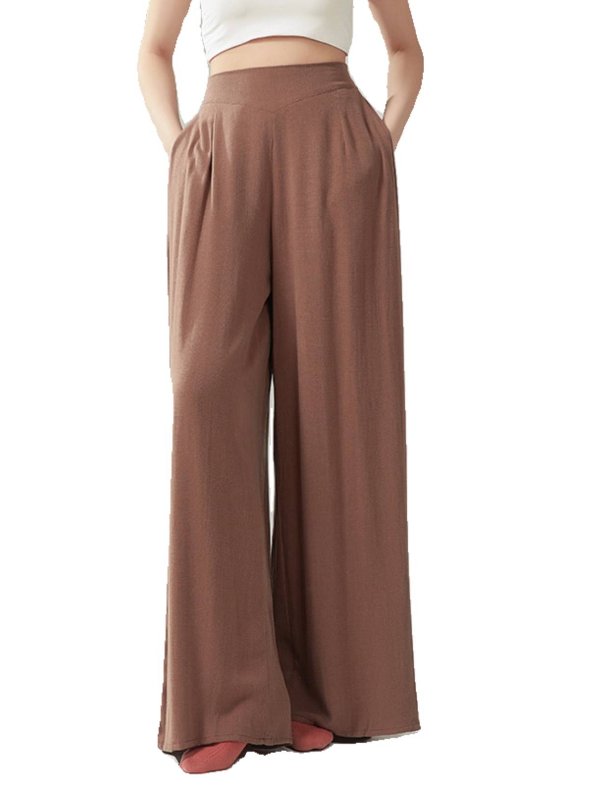 Dance pants new autumn and winter classical dance exercise uniforms elegant Chinese dance suit, loose and vertical, modern dance wide -leg pants