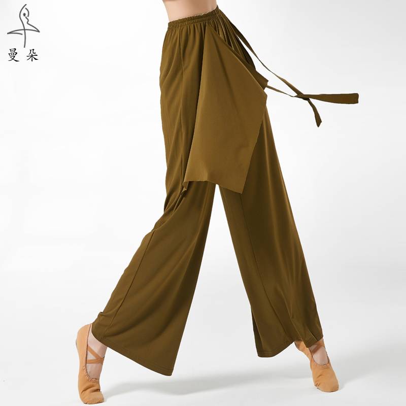 Modern dance practice pants female adult elegant wide leg pants Chinese classical dance loose queen pants dancing pants
