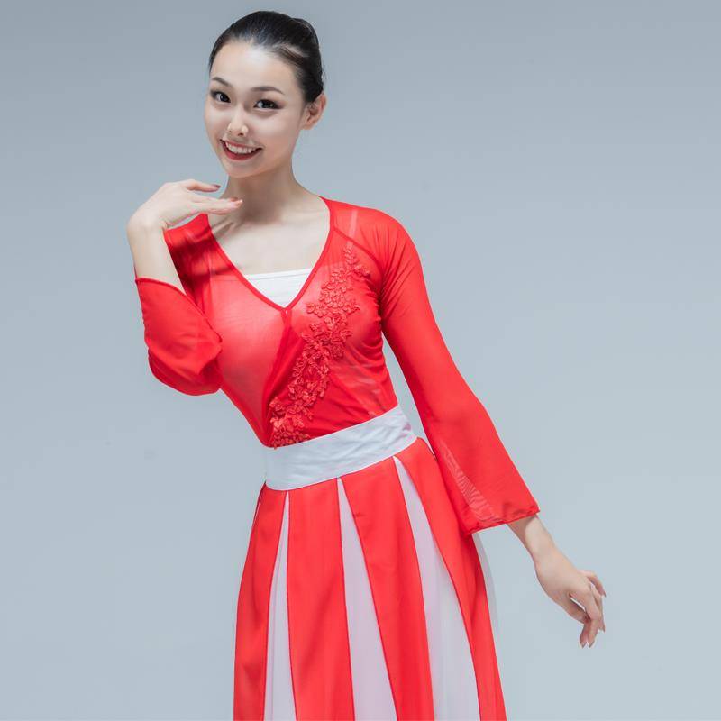 Classical dance practice service women's rhyme, elegant gauze, Chinese ancient style national performance, showing modern dance set