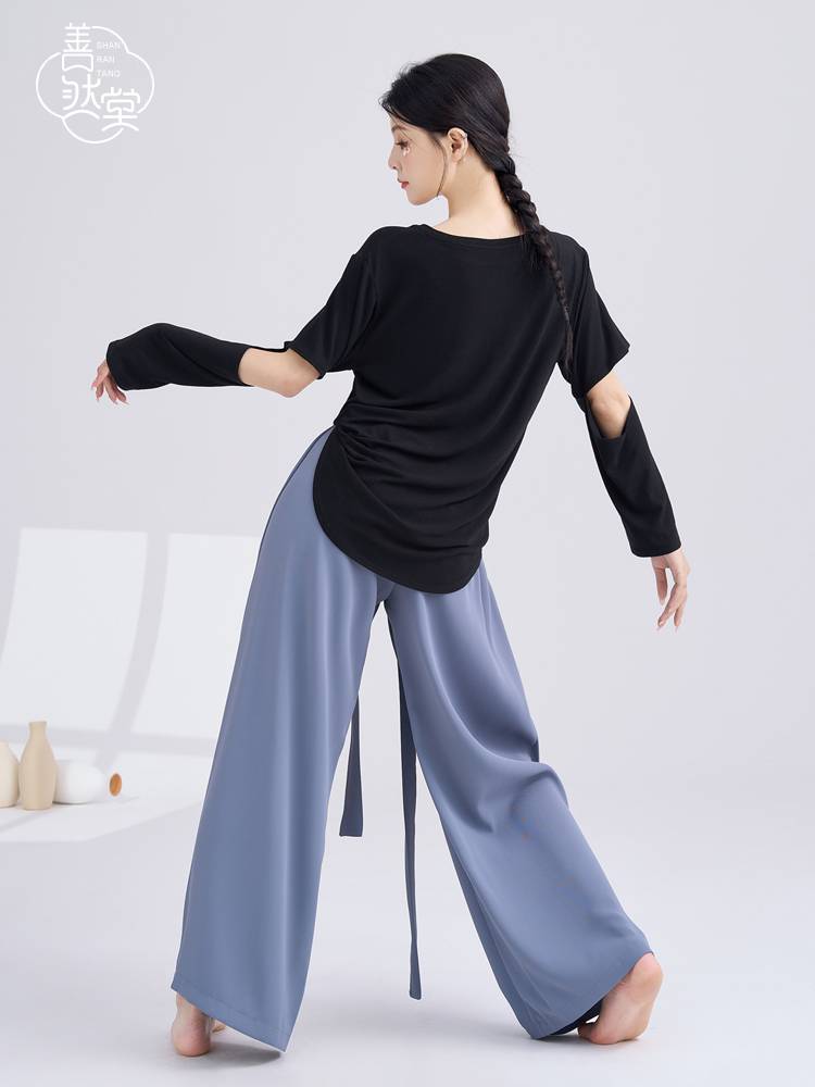Shan Ran Hall's new dance clothing shirt, modern dance clothing shape dressing skills, Chinese dance classical dance exercise pants