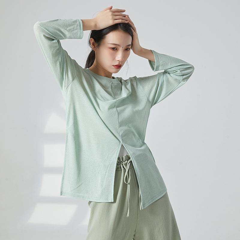 Modern dance dance birthday wearing loose long sleeves with a shirt Chinese shape classical dance performance service square