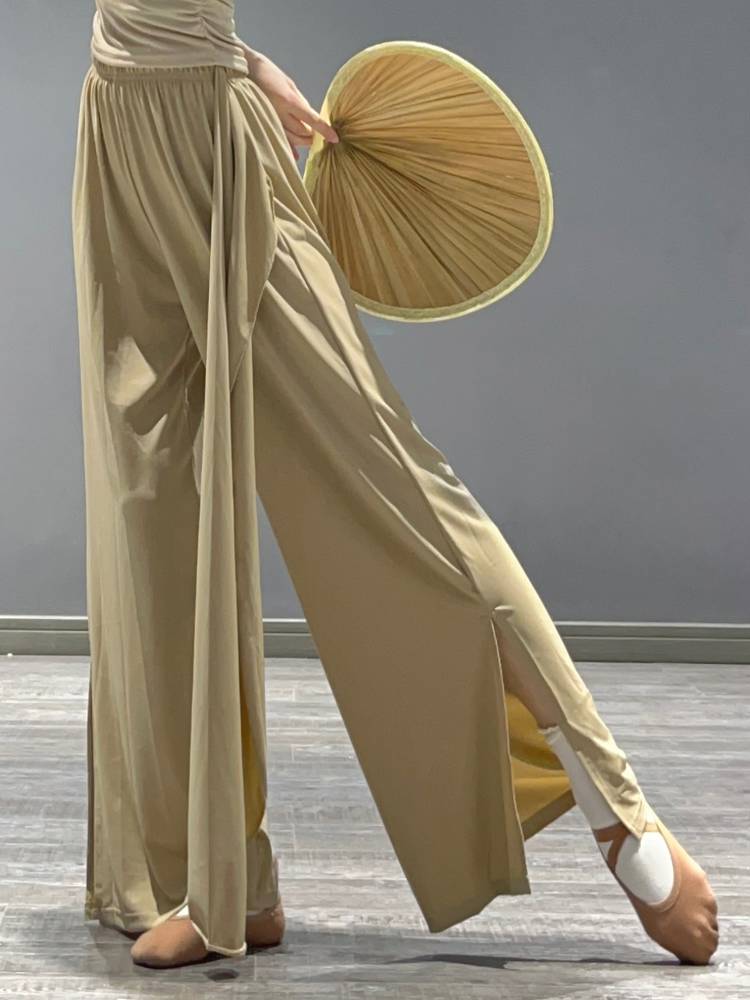 Classical dance exercise pants summer split wide -leg wide -leg Chinese dance clothing loose and elegant dance pants modern dance pants