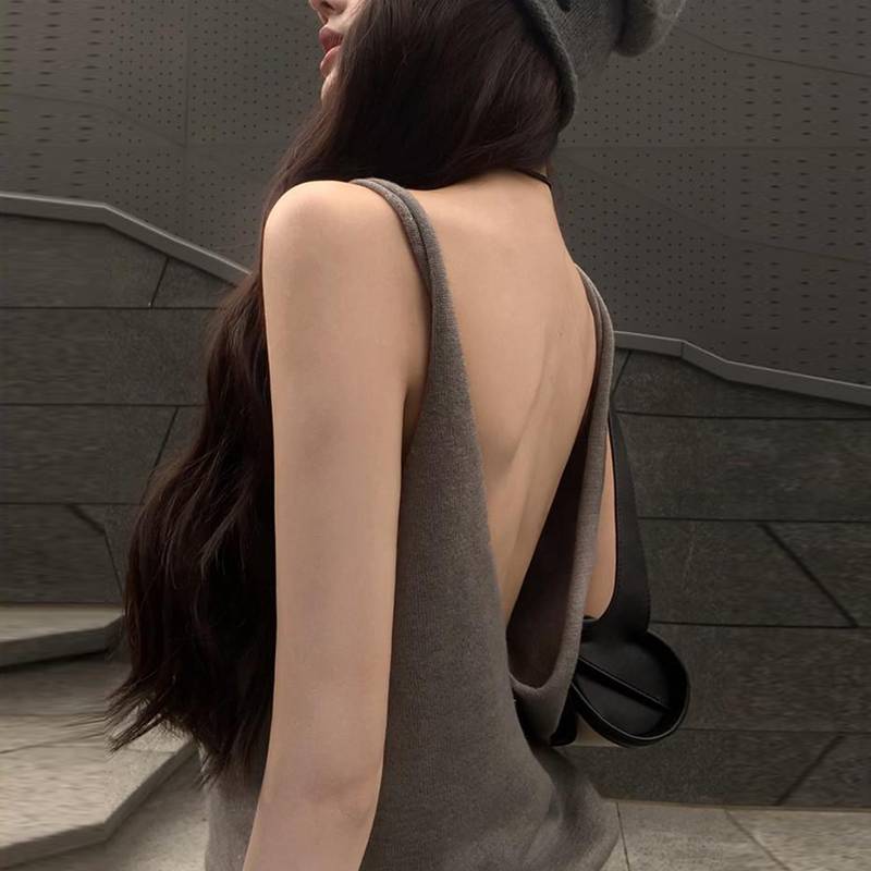 Modern dance clothing female sleeveless vest top, loose body exercise, back, back Chinese classical dance training clothing