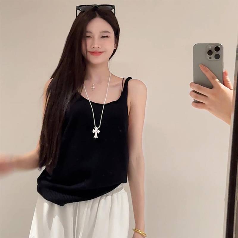 Modern dance clothing female sleeveless vest top, loose body exercise, back, back Chinese classical dance training clothing