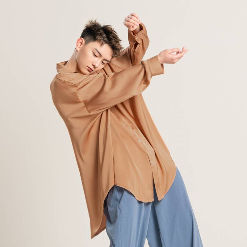 Modern dance shirt male summer dance service practice dancing special Chinese classical professional adult loose new top