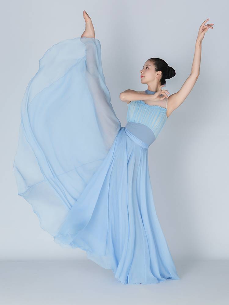 Classical dance clothing female elegant Xinjiang dance performance clothes half -bodies big skirt modern practice clothes
