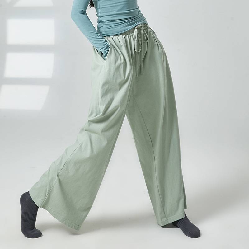 Modern dance straight -legged pants, men and women, the same cotton classical dance pants dance daily practice clothes performance clothing