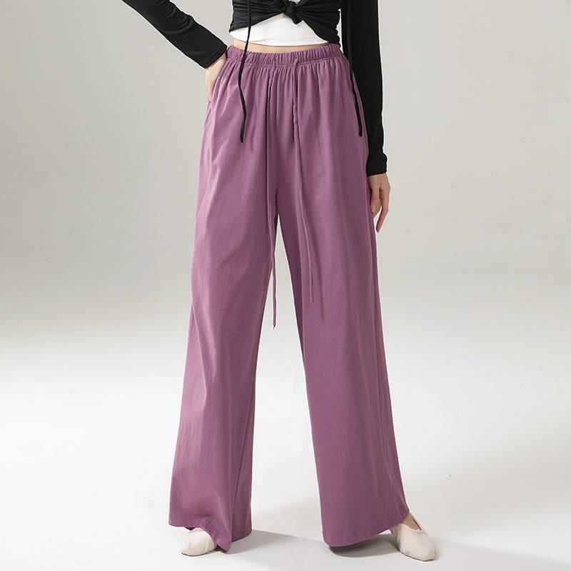 Modern dance straight -legged pants, men and women, the same cotton classical dance pants dance daily practice clothes performance clothing