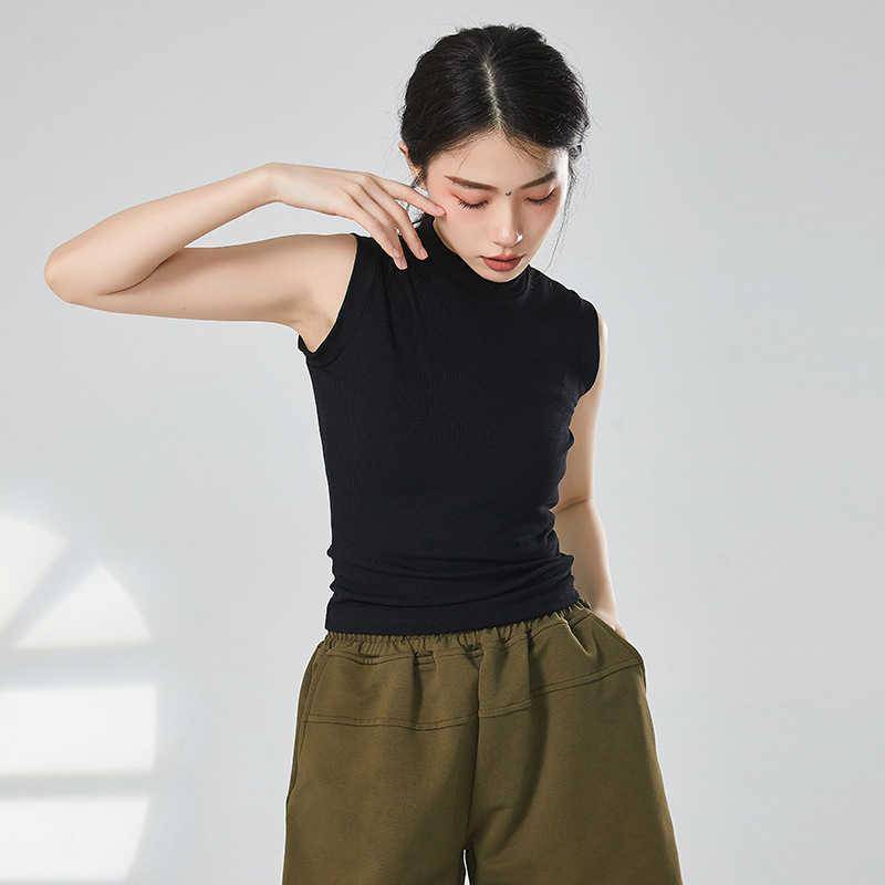 Modern dance service sleeveless vest training suit new collar top dance practice service summer Chinese classical dance