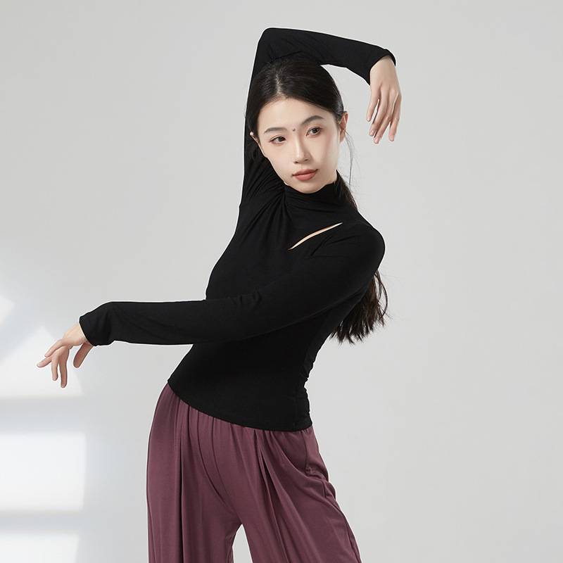 Modern Dance Practice Gong Series Tuosite Long -sleeved Shirt -shaped Dance Classical Dance Basic Training Server Long Sleeve Top Squad Dance