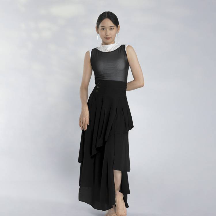 D337 vest dance top with modern ballet dance exercises, wearing classical dance dance dance gauze, female new style