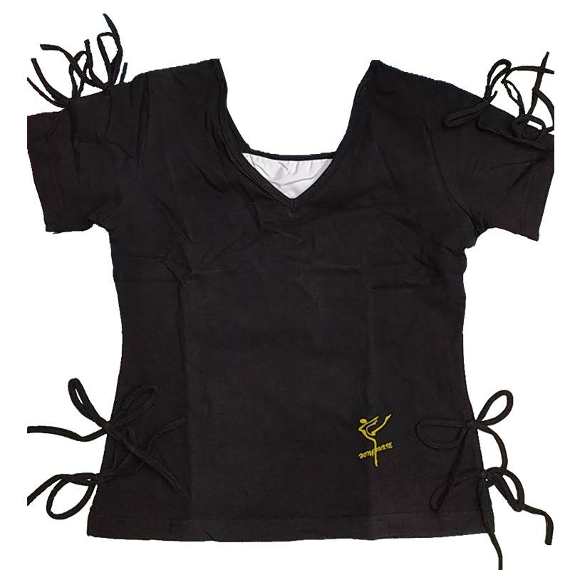 Red Dance Shoes 3819 Dance Server Women's thin cotton short -sleeved modern dance square dance