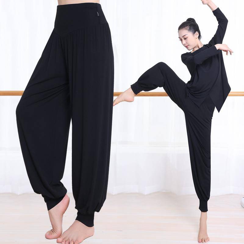 Dance pants practice clothing women's suit Latin dance Chinese style modern dance -shaped dress shirt radish lantern pants summer